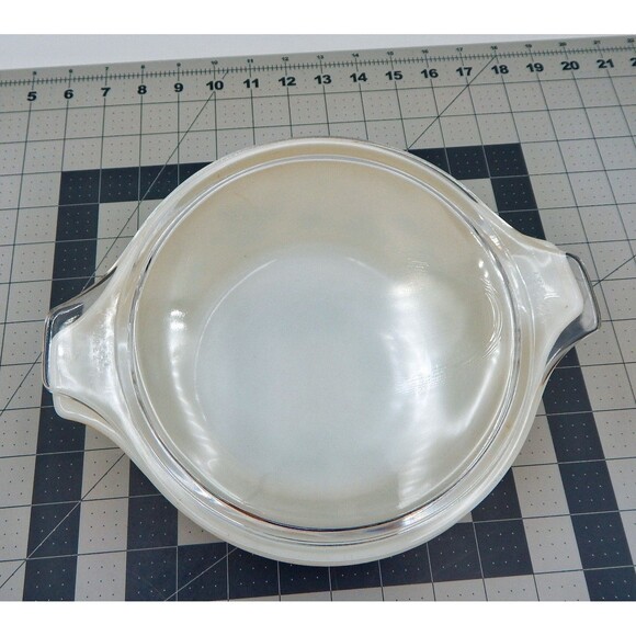 Pyrex Shenandoah Casserole Baking Dish 474-B Yellow W/Lid Green Floral 1.5 Liter - Picture 5 of 15